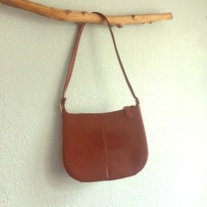 Fossil Petite Leather Shoulder Bag, Chestnut Color
